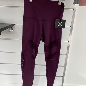 ❌ SOLD ❌ DYI Lace Ready Leggings - Burgundy